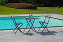 Tavolo Pieghevole da Giardino 60x60x72 cm Lucca in Alluminio Antracite