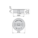 Caricabatteria Wireless USB da Incasso Ø 7cm in Plastica Emuca Nero
