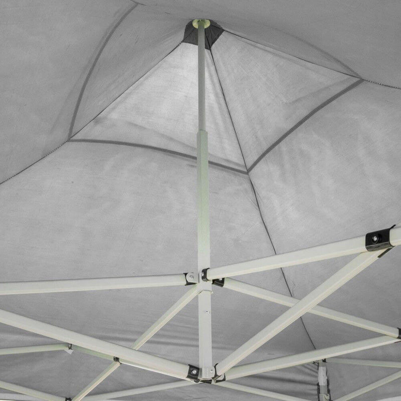 Gazebo Richiudibile Pieghevole 2x2m in Acciaio e PVC Impermeabile Bianco