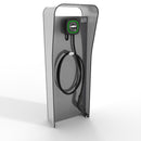 Colonnina Copertura per Stazioni di Carica Auto Elettriche 47x131x31 cm in Alluminio Wallbox Stand Bianco/Silver