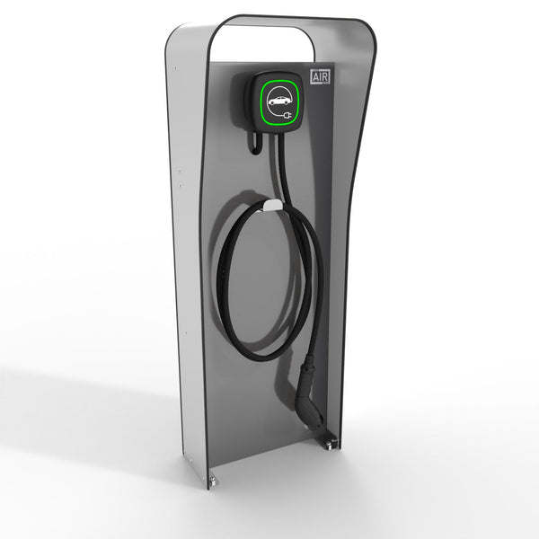 prezzo Colonnina Copertura per Stazioni di Carica Auto Elettriche 47x131x31 cm in Alluminio Wallbox Stand Bianco/Silver