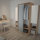 Armadio Guardaroba 150x56x184h cm Krell rovere bianco 