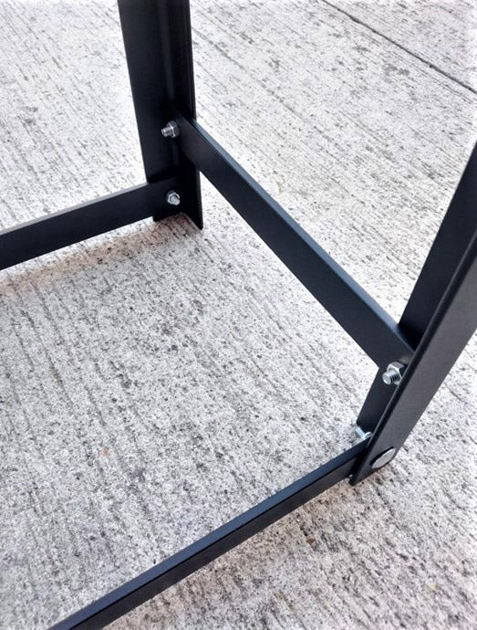 Portalegna per Camino da Interno o Esterno 40x25x99,5 cm in Acciaio King Nero