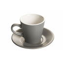 Set 6 Tazzine da Caffè con Piattino e Stand Ø6x6 cm in Gres VdE Tivoli 1996 Shades of stone