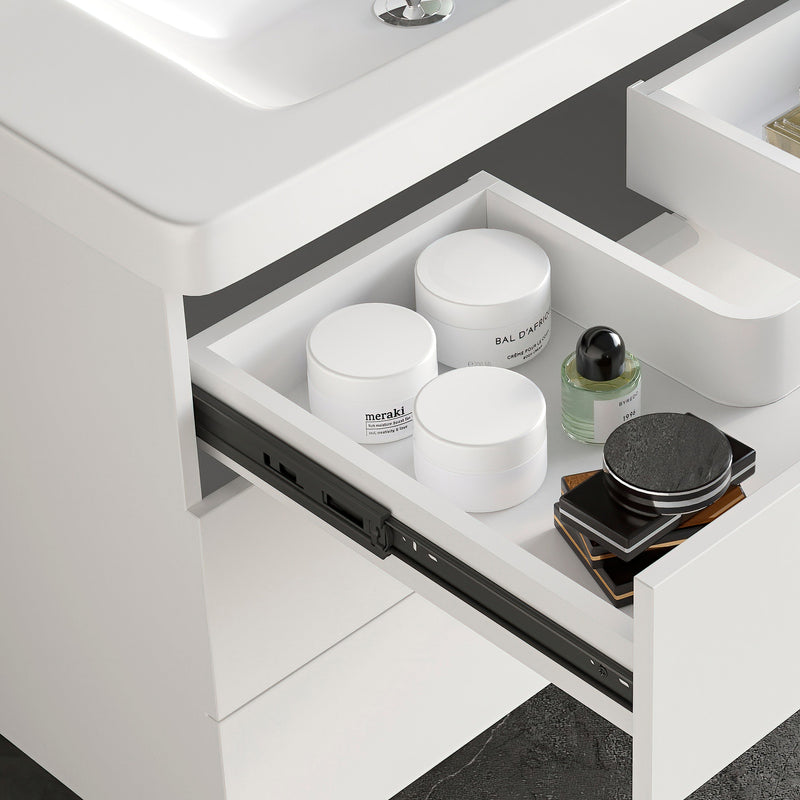 Set 10 Guide Cassetto con Chiusura Soft 45x550 mm in Acciaio Emuca Nero