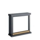 Camino Elettrico da Pavimento 75x67,8x24,5 cm Effetto Fiamma 1500W Sined Sorano Grigio Scuro