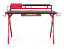 Scrivania Gaming 135,5x60x95 cm Gaming in MDF Rosso-Nero