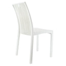 Set 2 Sedie da Giardino in Stile Rattan Bianco