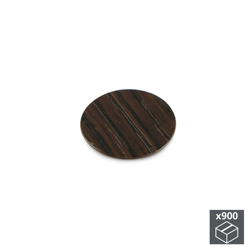 Tappi Copriforo Adesivo 20 mm Effetto Wengà 900 Pezzi Emuca