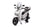 Scooter Elettrico per Bambini Licenza Ufficiale Honda SH125 12V con Ruote EVA e Sedile Pelle Bianco