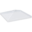 Tetto di Ricambio Impermeabile 3x3m in PVC Impermeabile e Trasparente con Corde di Sicurezza