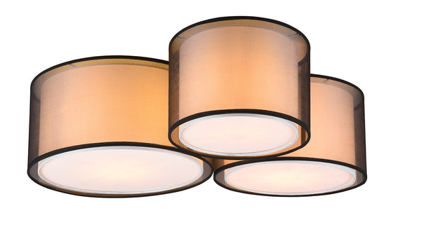 acquista Plafoniera da Interno Attacco E27 in Metallo Nero Opaco