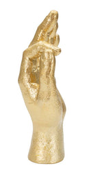 Statua Mano ""Ok"" 10x22,5x7 cm in Poliresina Oro