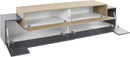 Mobile Tv 2 Ante a Ribalta 200x45x51,5 cm Coro Grigio Antracite Opaco/Rovere Wotan  