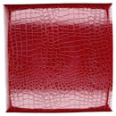 Puff in Similpelle rosso quadro cm 38x38xh39