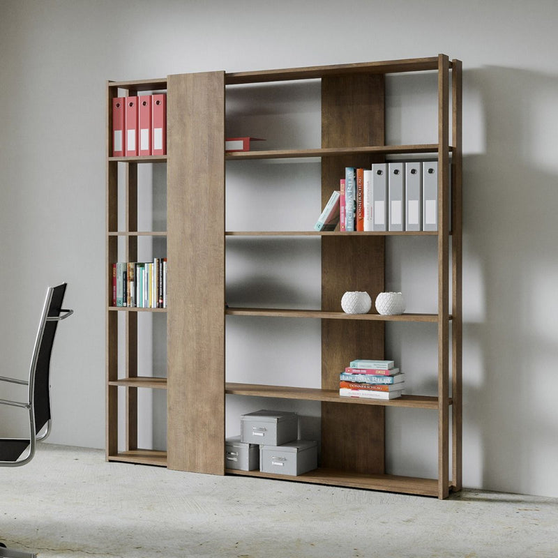 Libreria Moderna 5 Ripiani 178x36x204 cm in nobilitato Marrone