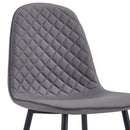 Set 4 Sedie 43x42x86 cm in Similpelle Trapuntata Bella Grigia