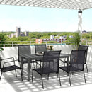Tavolo da Giardino Allungabile Meccanismo a Farfalla 160-220x90x73 cm per 6-8 Persone in Alluminio Grigio  