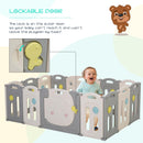 Box Recinto Attività per Bambini 160x152x62 cm  Grigio e Bianco