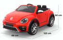 Macchina Elettrica per Bambini 12V con Licenza Volkswagen Maggiolino Rossa