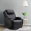 Poltrona Relax Massaggiante 84x92x109 cm in Similpelle Nera