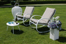 Set Salotto da Giardino Poltrone + Tavolino Ontario Crema