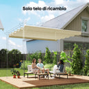 Telo per Pergola 250x255 cm con 10 Fori di Drenaggio in Poliestere  Crema      