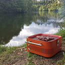 Barbecue Portatile a Carbone Carbonella 42,5x34,7x 23 cm in Metallo Cube Pietra