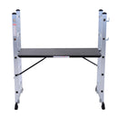 Mini Ponteggio Trabattello Scala 130x70x140 cm in Alluminio Portata max 150 Kg 
