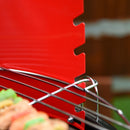 Barbecue a Carbone Carbonella con Ruote Nero e Rosso 67x51x82 cm 