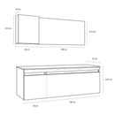 Mobile da Bagno sospeso Bali 01 Twist Bianco TFT