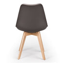 Set 4 Sedie 53,5x48,5x83 cm in Polipropilene e Similpelle Candice Caffè