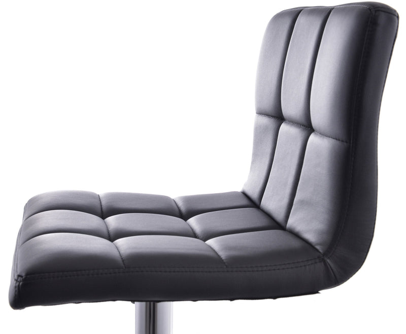 Sgabello con Alzata a Gas e Seduta Girevole in Similpelle Vandi Tortora