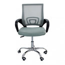 Poltrona da Ufficio Zoe Verde 52x56,5x85/95 h cm in Poliuretano Grigio chiaro