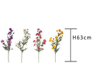Set 6 Mazzetto di San Carlino Artificiali Composto da 18 Fiori Altezza 63 cm Multicolore