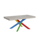 Tavolo Allungabile 180/284x90 cm Volantis Cashmere Gambe Multicolore 4/B      