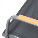Set Salotto da Giardino 4 Pezzi Bali Divano Poltrone e Tavolino in Acciaio Textilene Grigio      
