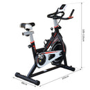 Cyclette Allenamento Aerobico da Casa Professionale in Acciaio Nero 