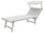 Lettino Prendisole da Giardino 185x61x39,5 cm Telaio in Alluminio Bianco e Textilene Bianco