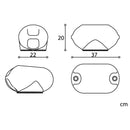 Boa Luminosa Galleggiante Solare a LED 37x22x20 cm in Polietilene Sined Solar Bianco