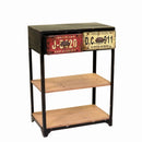 Scaffale 2 Cassetti 3 Ripiani in Legno Targa