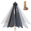 Ombrellone da Giardino Ø3m in alluminio Wood nero