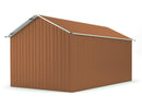 Casetta Box da Giardino in Lamiera di Acciaio 360x760x307 cm Legno