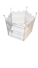 Recinto per Cani 5 Pannelli Ø100x60 cm in Metallo Multicolore Seconda Scelta