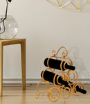 Porta Bottiglie Glam Ring 6 Posti 36x17,5x33,5 cm in Ferro Oro