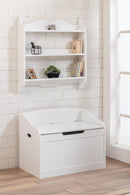 Piattaia in Legno 80x16x86 cm Bianco