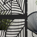 Pannello Frangivista Divisorio da Esterno Decorativo Traliccio per Piante 122x45x198 cm in Acciaio Nero 