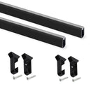 Set 2 Barre Appendiabiti per Armadio 75 cm in Alluminio Emuca Nero