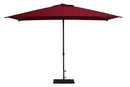 Ombrellone da Giardino 3x2 m Palo Ø38 mm in Alluminio Effetto Legno Tessuto Olefin Trend Wood Bordeaux