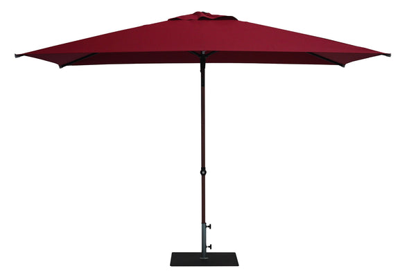 prezzo Ombrellone da Giardino 3x2 m Palo Ø38 mm in Alluminio Effetto Legno Tessuto Olefin Trend Wood Bordeaux